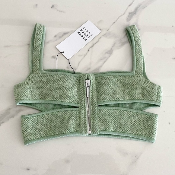 Herve Leger Double Knit Bra Top Sz S $990 - Picture 6 of 7